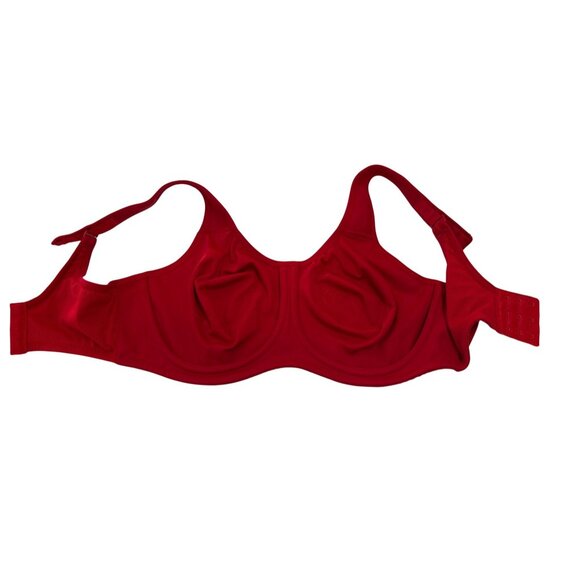 Wacoal Red Underwire Full Coverage Bra 34DD Adjustable Straps - Picture 7 of 8
